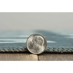 Doran Aqua and Green 7 ft. x 9 ft. Washable Polyester Indoor/Outdoor Area Rug by Linon Home Decor -Linon Home Decor Sales aqua green linon home decor outdoor rugs thdr04086 4f 1000