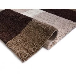 Madison Shag Cubes Beige/Brown 5 ft. x 7 ft. Contemporary Geometric Area Rug by Well Woven -Linon Home Decor Sales beige brown well woven area rugs 70025 44 1000