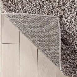 Elle Basics Emerson Solid Shag Beige/Grey 9 ft. 3 in. x 12 ft. 6 in. Area Rug by Well Woven -Linon Home Decor Sales beige grey well woven area rugs ell 18 8 44 1000