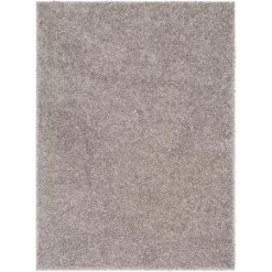 Elle Basics Emerson Solid Shag Beige/Grey 9 ft. 3 in. x 12 ft. 6 in. Area Rug by Well Woven
