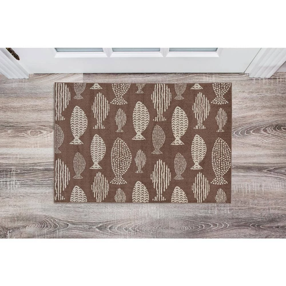 Lisbon DelMar Beige Ivory 2 ft. x 3 ft. Accent Rug by Linon Home Decor 7 Lisbon DelMar Beige Ivory 2 ft. x 3 ft. Accent Rug by Linon Home Decor - Image 5