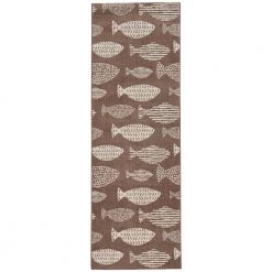 Lisbon DelMar Beige Ivory 2 ft. x 8 ft. Runner Rug by Linon Home Decor