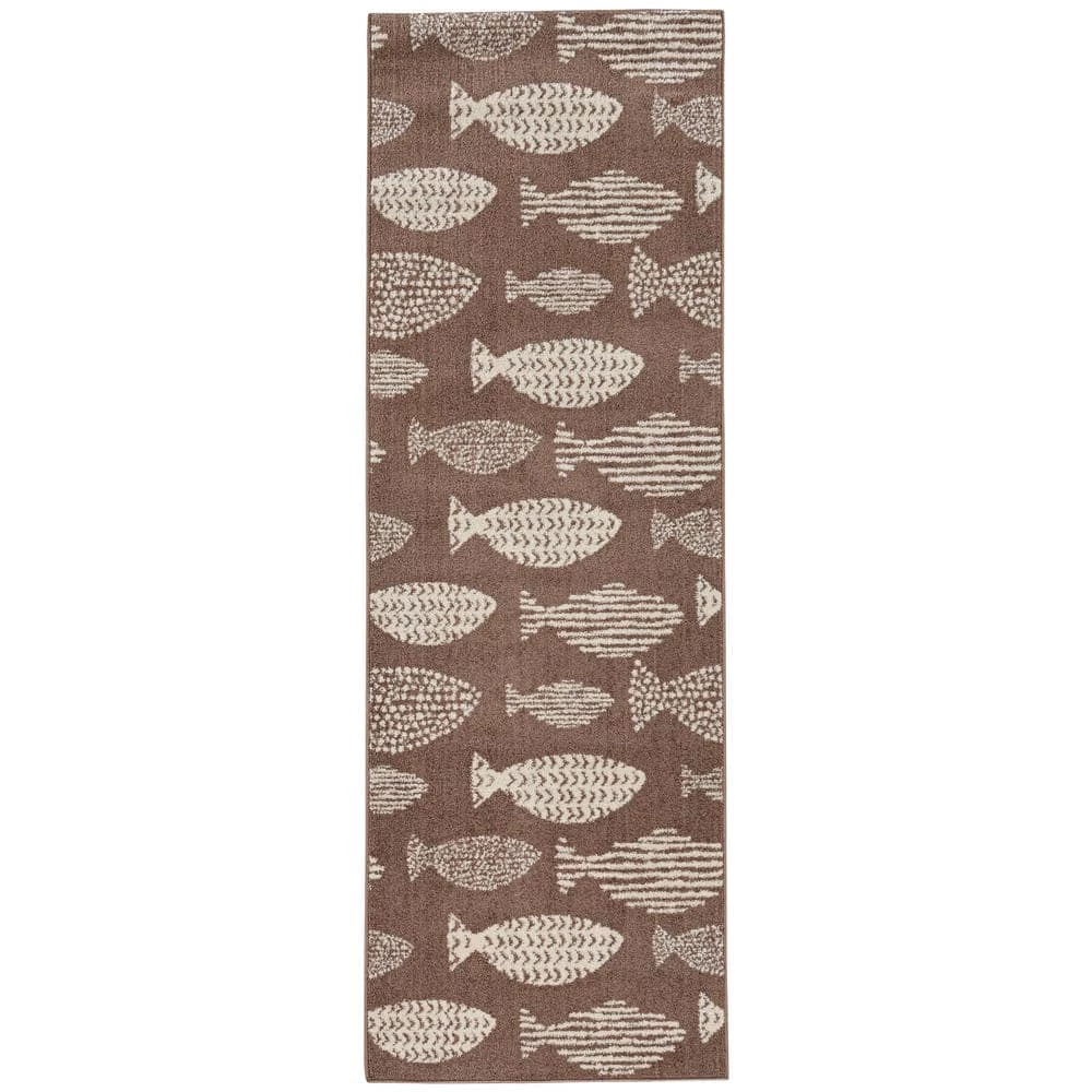 Lisbon DelMar Beige Ivory 2 ft. x 8 ft. Runner Rug by Linon Home Decor 3 Lisbon DelMar Beige Ivory 2 ft. x 8 ft. Runner Rug by Linon Home Decor