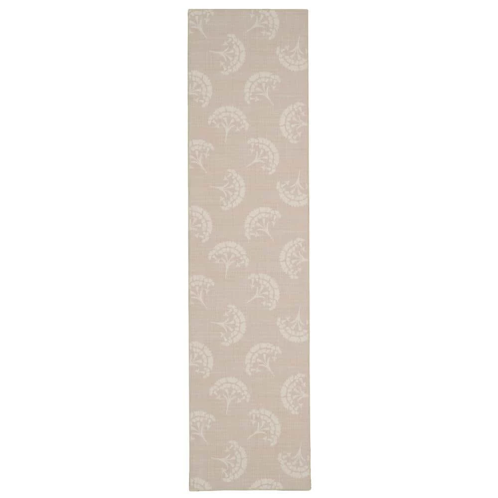 Washable Neutral Beige/Ivory 2 ft. x 8 ft. Abstract Runner Rug by Linon Home Decor 3 Washable Neutral Beige/Ivory 2 ft. x 8 ft. Abstract Runner Rug by Linon Home Decor
