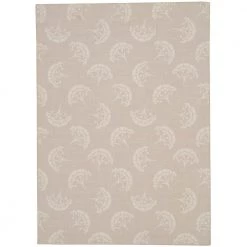 Washable Neutral Beige/Ivory 3 ft. x 5 ft. Abstract Rectangle Area Rug by Linon Home Decor