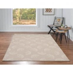 Washable Neutral Beige/Ivory 5 ft. x 7 ft. Abstract Rectangle Area Rug by Linon Home Decor 13 Washable Neutral Beige/Ivory 5 ft. x 7 ft. Abstract Rectangle Area Rug by Linon Home Decor -Linon Home Decor Sales beige ivory linon home decor area rugs thd03399 31 1000