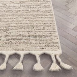 Loop-De-Loop Turin Beige Modern Abstract Striation 5 ft. 3 in. x 7 ft. 3 in. Flat-Weave Area Rug by Well Woven -Linon Home Decor Sales beige well woven area rugs ldl 102 5 4f 1000