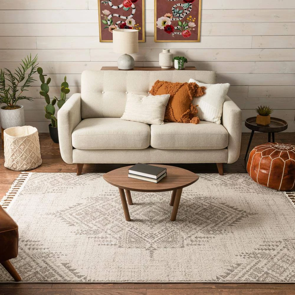 Loop-De-Loop Anette Beige Vintage Medallion 7 ft. 10 in. x 10 ft. 6 in. Flat-Weave Area Rug by Well Woven 10 Loop-De-Loop Anette Beige Vintage Medallion 7 ft. 10 in. x 10 ft. 6 in. Flat-Weave Area Rug by Well Woven - Image 8