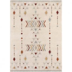 Malaga Huron Beige Bohemian Vintage Tribal 5 ft. 3 in. x 7 ft. 3 in. Area Rug by Well Woven