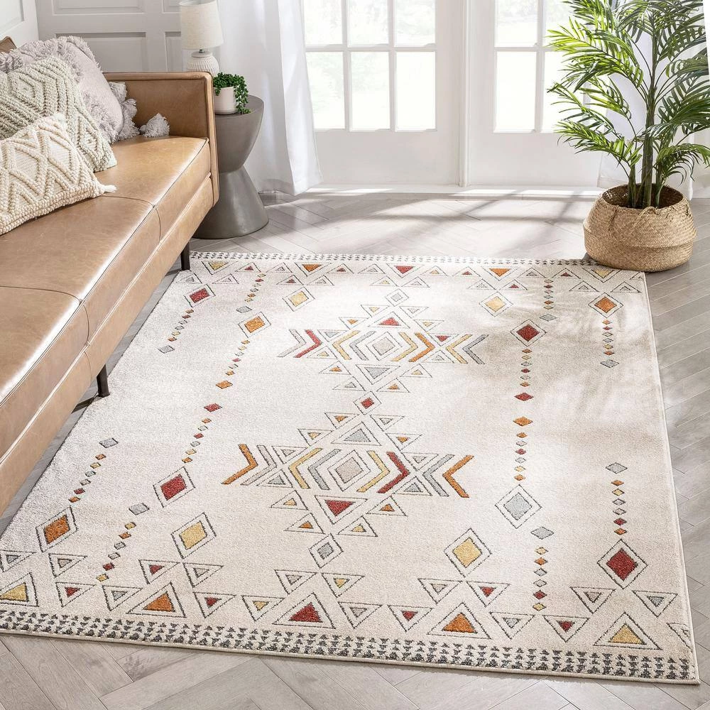 Malaga Huron Beige Bohemian Vintage Tribal 5 ft. 3 in. x 7 ft. 3 in. Area Rug by Well Woven 5 Malaga Huron Beige Bohemian Vintage Tribal 5 ft. 3 in. x 7 ft. 3 in. Area Rug by Well Woven - Image 3