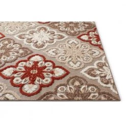 Dorado Devotion 7 ft. 10 in. x 9 ft. 10 in. Modern Panel Beige High-Low Indoor/Outdoor Area Rug by Well Woven -Linon Home Decor Sales beige well woven outdoor rugs do 72 7 1f 1000