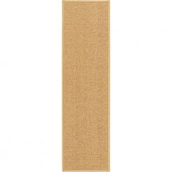 Kings Court Warby Beige Modern Solid Plain Rubber Back Non-Skid 9 in. x 31 in. Stair Tread Cover (Set of 7) by Well Woven