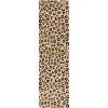 Dulcet Leopard Black 2 ft. x 7 ft. Modern Animal Print Runner Rug by Well Woven