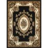 Timeless Le Petit Palais Black 5 ft. x 7 ft. Traditional Area Rug by Well Woven