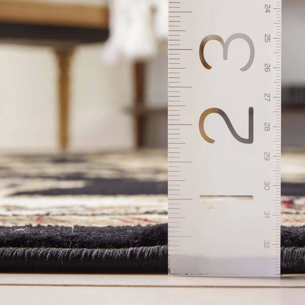 Timeless Le Petit Palais Black 5 ft. x 7 ft. Traditional Area Rug by Well Woven 10 Timeless Le Petit Palais Black 5 ft. x 7 ft. Traditional Area Rug by Well Woven - Image 8