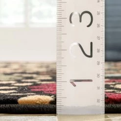 Barclay Orchid Fields Black 4 ft. x 5 ft. Contemporary Suzani Area Rug by Well Woven -Linon Home Decor Sales black well woven area rugs 547634 44 1000