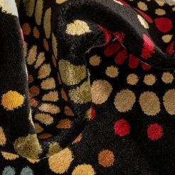 Barclay Orchid Fields Black 4 ft. x 5 ft. Contemporary Suzani Area Rug by Well Woven -Linon Home Decor Sales black well woven area rugs 547634 4f 1000