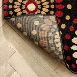 Barclay Orchid Fields Black 4 ft. x 5 ft. Contemporary Suzani Area Rug by Well Woven -Linon Home Decor Sales black well woven area rugs 547634 fa 1000