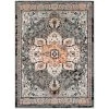 Indira Minos Black Vintage Bohemian Oriental Floral 5 ft. 3 in. x 7 ft. 3 in. Textured Area Rug by Well Woven -Linon Home Decor Sales black well woven area rugs ind 83 5 64 1000