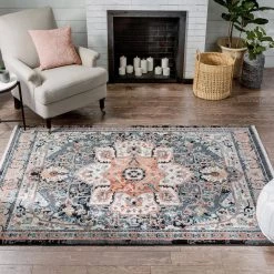 Indira Minos Black Vintage Bohemian Oriental Floral 5 ft. 3 in. x 7 ft. 3 in. Textured Area Rug by Well Woven 16 Indira Minos Black Vintage Bohemian Oriental Floral 5 ft. 3 in. x 7 ft. 3 in. Textured Area Rug by Well Woven -Linon Home Decor Sales black well woven area rugs ind 83 5 fa 1000