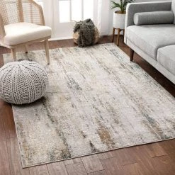 Urbano Luca Blue/Beige Vintage Antique Abstract Distressed 7 ft. 10 in. x 9 ft. 10 in. Area Rug by Well Woven -Linon Home Decor Sales blue beige well woven area rugs ur 74 7 4f 1000