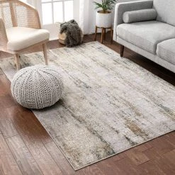 Urbano Luca Blue/Beige Vintage Antique Abstract Distressed 7 ft. 10 in. x 9 ft. 10 in. Area Rug by Well Woven -Linon Home Decor Sales blue beige well woven area rugs ur 74 7 c3 1000