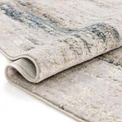 Urbano Luca Blue/Beige Vintage Antique Abstract Distressed 7 ft. 10 in. x 9 ft. 10 in. Area Rug by Well Woven -Linon Home Decor Sales blue beige well woven area rugs ur 74 7 fa 1000