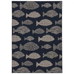 Lisbon DelMar Blue Ivory 2 ft. x 3 ft. Accent Rug by Linon Home Decor