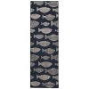 Lisbon DelMar Blue Ivory 2 ft. x 8 ft. Runner Rug by Linon Home Decor