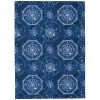 Washable Nautical Blue/Ivory 5 ft. x 7 ft. Rectangle Abstract Area Rug by Linon Home Decor -Linon Home Decor Sales blue ivory linon home decor area rugs thd03355 64 1000