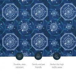 Washable Nautical Blue/Ivory 2 ft. x 8 ft. by Linon Home Decor -Linon Home Decor Sales blue ivory linon home decor area rugs thdr03918 4f 1000