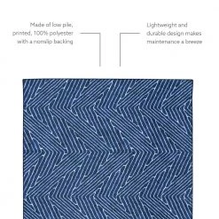 Washable Liam Blue/Ivory 2 ft. x 8 ft. by Linon Home Decor -Linon Home Decor Sales blue ivory linon home decor area rugs thdr03923 1f 1000