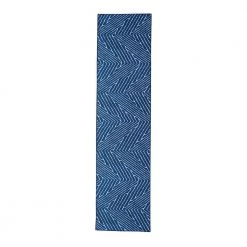 Washable Liam Blue/Ivory 2 ft. x 8 ft. by Linon Home Decor