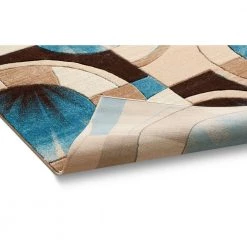 Ruby Yolo 2 ft. x 7 ft. Runner Modern Geometric Shapes Blue Runner Rug by Well Woven -Linon Home Decor Sales blue well woven area rugs 601062 1f 1000