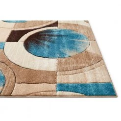 Ruby Yolo 2 ft. x 7 ft. Runner Modern Geometric Shapes Blue Runner Rug by Well Woven -Linon Home Decor Sales blue well woven area rugs 601062 4f 1000