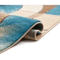 Ruby Yolo 2 ft. x 7 ft. Runner Modern Geometric Shapes Blue Runner Rug by Well Woven -Linon Home Decor Sales blue well woven area rugs 601062 fa 1000