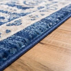 Amba Sonoma Blue 8 ft. x 10 ft. Traditional Distressed Area Rug by Well Woven -Linon Home Decor Sales blue well woven area rugs am 04 7 40 1000