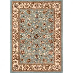 Aurora Lea Traditional Oriental Blue 7 ft. 10 in. x 9 ft. 10 in. Area Rug by Well Woven