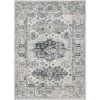 Farah Novalie Blue 7 ft. 10 in. x 9 ft. 10 in. Vintage Patchwork Botanical Border Area Rug by Well Woven -Linon Home Decor Sales blue well woven area rugs fa 54 7 64 1000