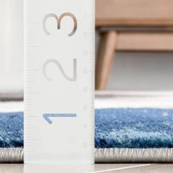 Good Vibes Rosa Blue Modern Geometric Triangles 3 ft. 11 in. x 5 ft. 3 in. High-Low Area Rug by Well Woven -Linon Home Decor Sales blue well woven area rugs gv 104 4 76 1000