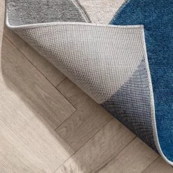 Good Vibes Helena Blue Modern Geometric Shapes 7 ft. 10 in. x 9 ft. 10 in. Area Rug by Well Woven -Linon Home Decor Sales blue well woven area rugs gv 34 7 1f 1000