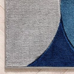 Good Vibes Helena Blue Modern Geometric Shapes 7 ft. 10 in. x 9 ft. 10 in. Area Rug by Well Woven -Linon Home Decor Sales blue well woven area rugs gv 34 7 44 1000