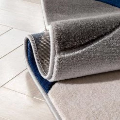 Good Vibes Helena Blue Modern Geometric Shapes 7 ft. 10 in. x 9 ft. 10 in. Area Rug by Well Woven -Linon Home Decor Sales blue well woven area rugs gv 34 7 fa 1000