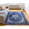 Luxbury Mahal Blue 5 ft. x 7 ft. Traditional Area Rug by Well Woven 1 Luxbury Mahal Blue 5 ft. x 7 ft. Traditional Area Rug by Well Woven -Linon Home Decor Sales blue well woven area rugs lx 56 5 64 1000