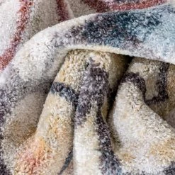 Rodeo Lissa Bohemian Eclectic Floral Blue 5 ft. 3 in. x 7 ft. 3 in. Area Rug by Well Woven -Linon Home Decor Sales blue well woven area rugs ro 184 5 4f 1000