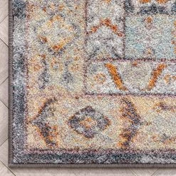 Rodeo Virden Blue Vintage Bohemian Eclectic Tribal Aztec 7 ft. 10 in. x 9 ft. 10 in. Area Rug by Well Woven -Linon Home Decor Sales blue well woven area rugs ro 94 7 1f 1000