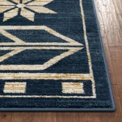 Tulsa Canton Southwestern Tribal Bohemian Blue 2 ft. 3 in. x 7 ft. 3 in. Runner Rug by Well Woven -Linon Home Decor Sales blue well woven area rugs tu 124 2 4f 1000