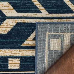 Tulsa Canton Southwestern Tribal Bohemian Blue 2 ft. 3 in. x 7 ft. 3 in. Runner Rug by Well Woven -Linon Home Decor Sales blue well woven area rugs tu 124 2 66 1000