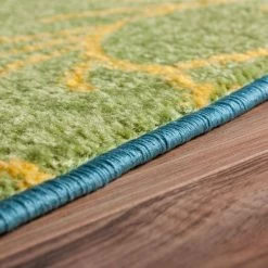 StarBright Daisy Flowers Blue 5 ft. x 7 ft. Kids Area Rug by Well Woven -Linon Home Decor Sales blue well woven kids rugs 09265 40 1000