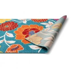 StarBright Daisy Flowers Blue 5 ft. x 7 ft. Kids Area Rug by Well Woven -Linon Home Decor Sales blue well woven kids rugs 09265 44 1000